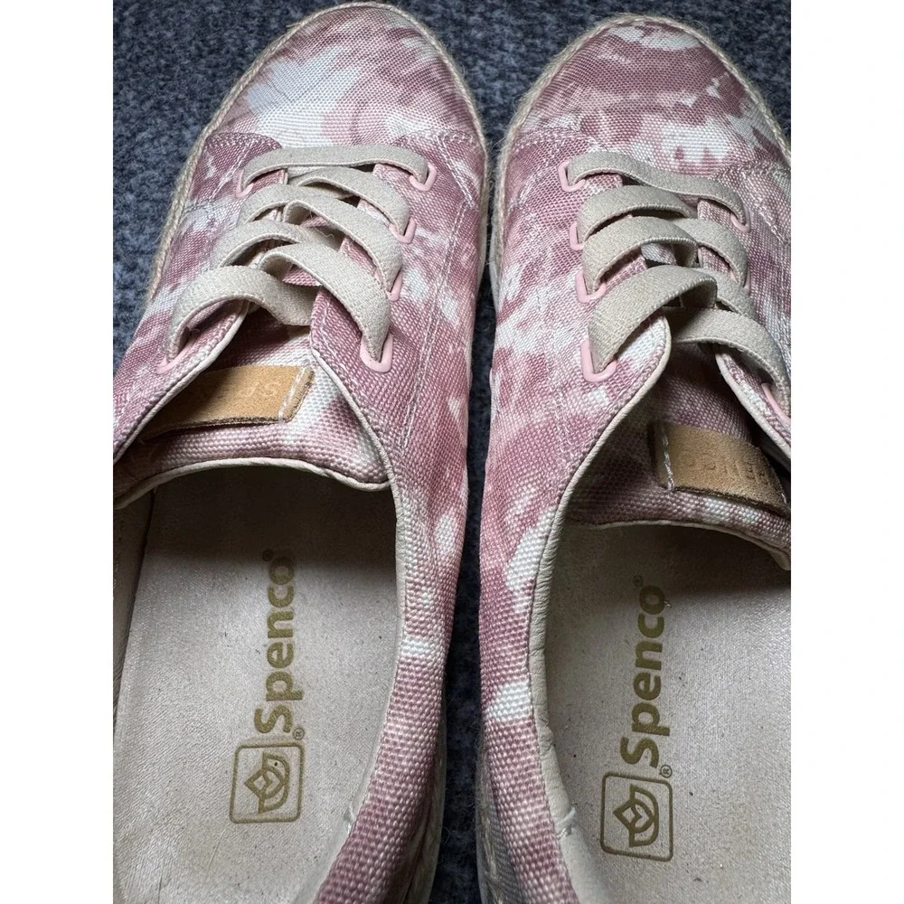 Spenco Women's 11 D WIDE Tie Dye Blush Orthotic Lace Slip-On‎ Sneaker Malibu 21